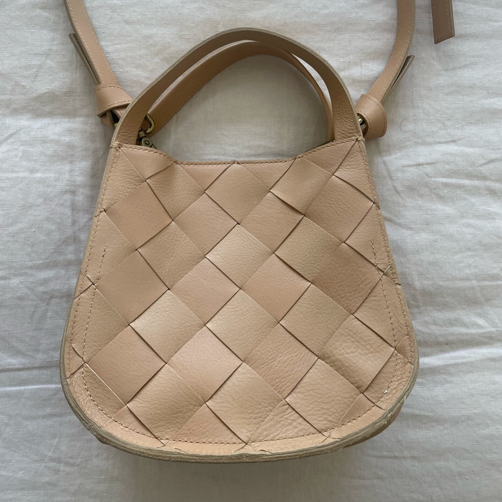 Woven leather madewell bag